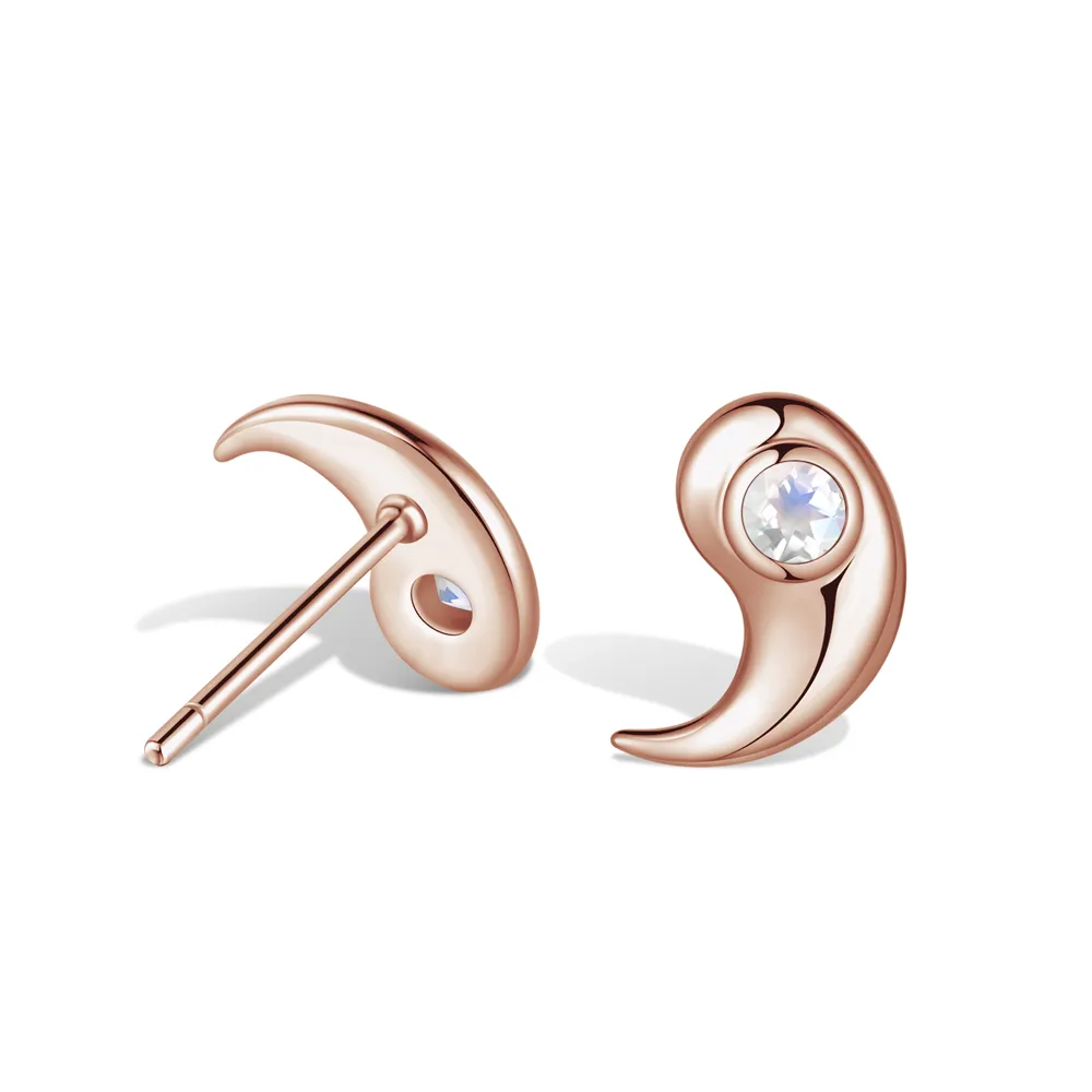 Moonstone Yin Yang Stud Earrings sold by MSBLUE Jewelry product image thumbnail 4