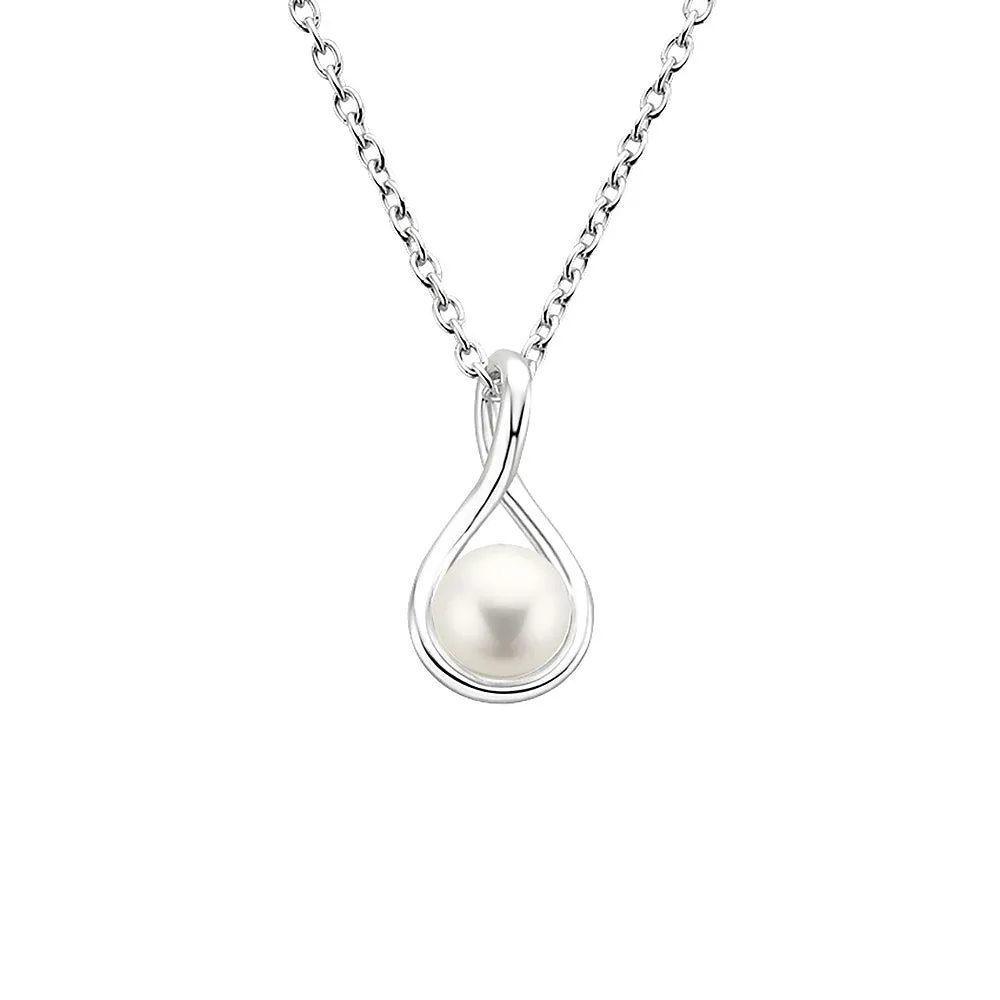 8mm Freshwater Cultured Pearl Twist Pendant sold by MSBLUE Jewelry