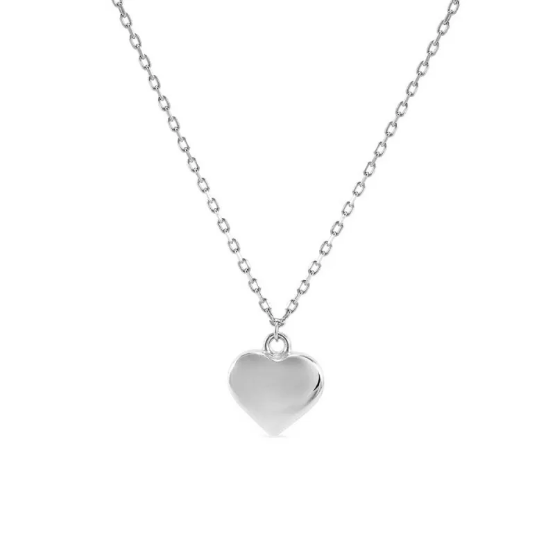 Simple Engravable Plain Heart Necklace sold by MSBLUE Jewelry
