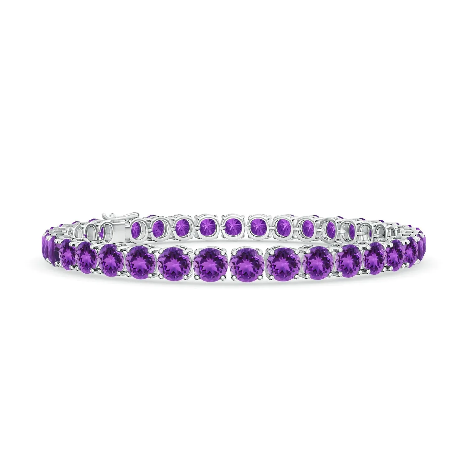 3.5 CT. Classic Natural Amethyst Tennis Bracelet sold by MSBLUE Jewelry