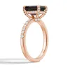3 CT. Emerald Cut Alexandrite Engagement Ring With Moissanite Hidden Halo sold by MSBLUE Jewelry
