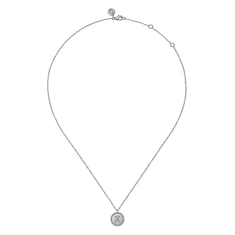 Initial X Medallion Necklace sold by MSBLUE Jewelry product image thumbnail 3