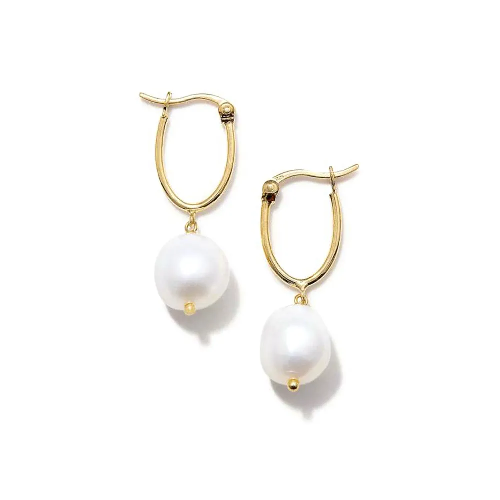 Minimalist Freshwater Pearl Drop Earrings sold by MSBLUE Jewelry