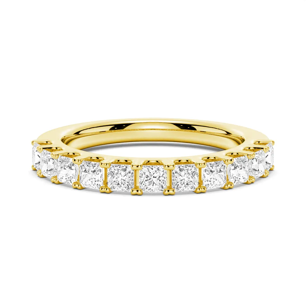 1.65 ctw Princess Cut Moissanite Half Eternity Band sold by MSBLUE Jewelry product image thumbnail 2