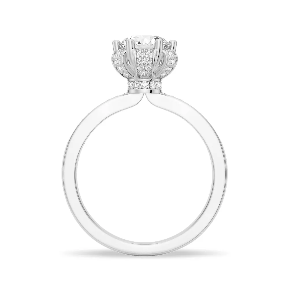 1 CT. Unique Halo Round Cut Engagement Ring sold by MSBLUE Jewelry product image thumbnail 4