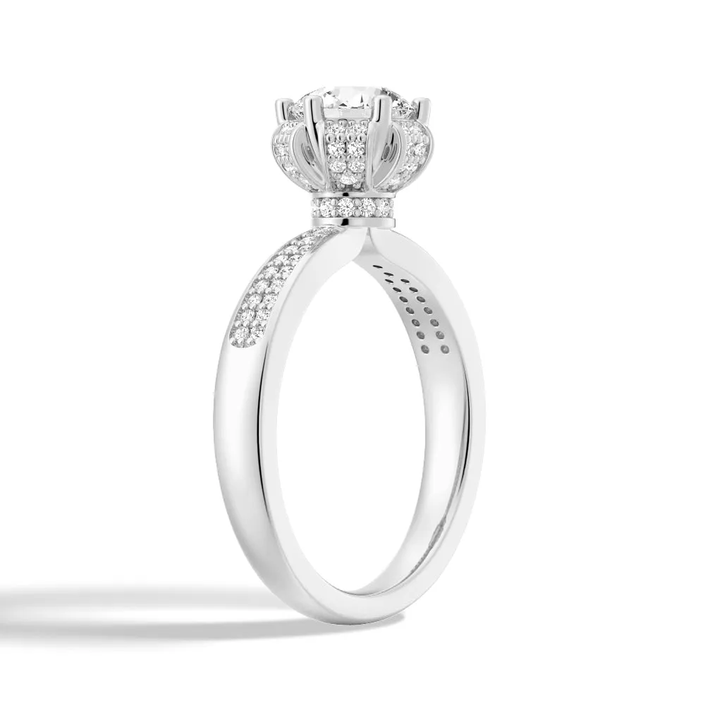1 CT. Unique Halo Round Cut Engagement Ring sold by MSBLUE Jewelry product image thumbnail 2