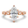Vintage Infinity Milgrain Marquise Moissanite Engagement Ring sold by MSBLUE Jewelry