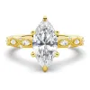 Vintage Infinity Milgrain Marquise Moissanite Engagement Ring sold by MSBLUE Jewelry