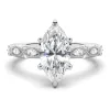 Vintage Infinity Milgrain Marquise Moissanite Engagement Ring sold by MSBLUE Jewelry