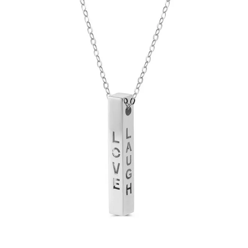 "LIVE - LOVE - LAUGH" Engravable Energy Necklace sold by MSBLUE Jewelry