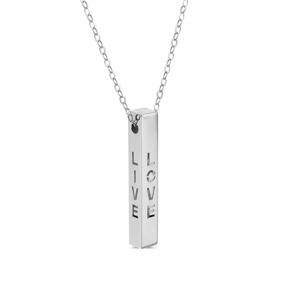 "LIVE - LOVE - LAUGH" Engravable Energy Necklace sold by MSBLUE Jewelry product image thumbnail 3