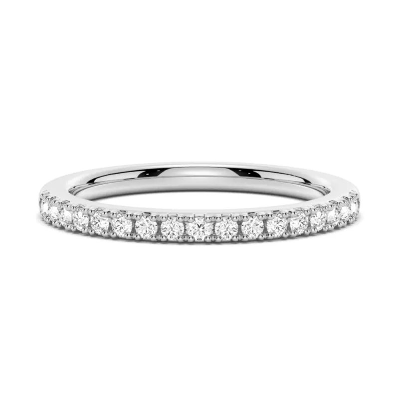 Classic Round Moissanite Anniversary Band sold by MSBLUE Jewelry