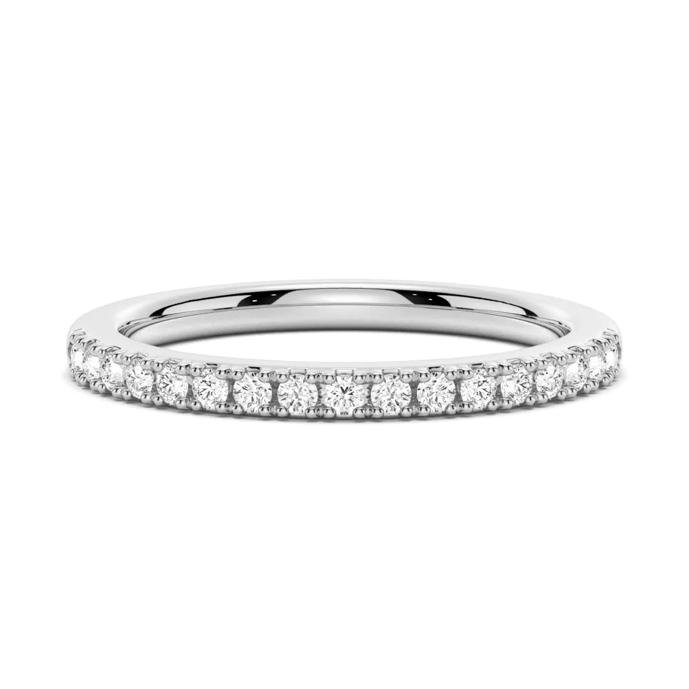 Classic Round Moissanite Anniversary Band sold by MSBLUE Jewelry
