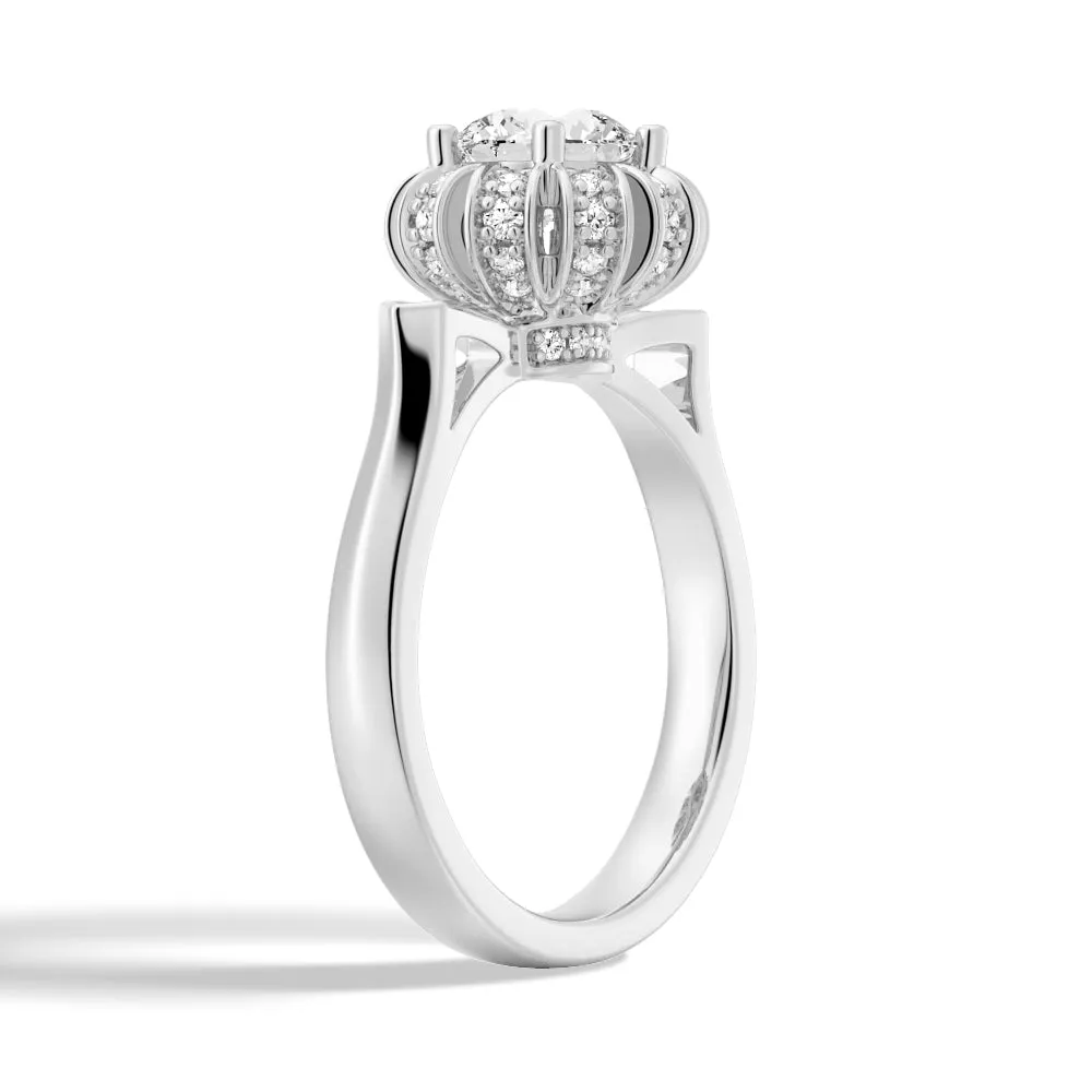 1 CT. Unique Halo Round Moissanite Engagement Ring sold by MSBLUE Jewelry product image thumbnail 2