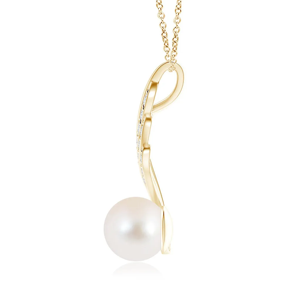 8mm Freshwater Cultured Pearl Angel Wing Inspired Pendant sold by MSBLUE Jewelry product image thumbnail 5