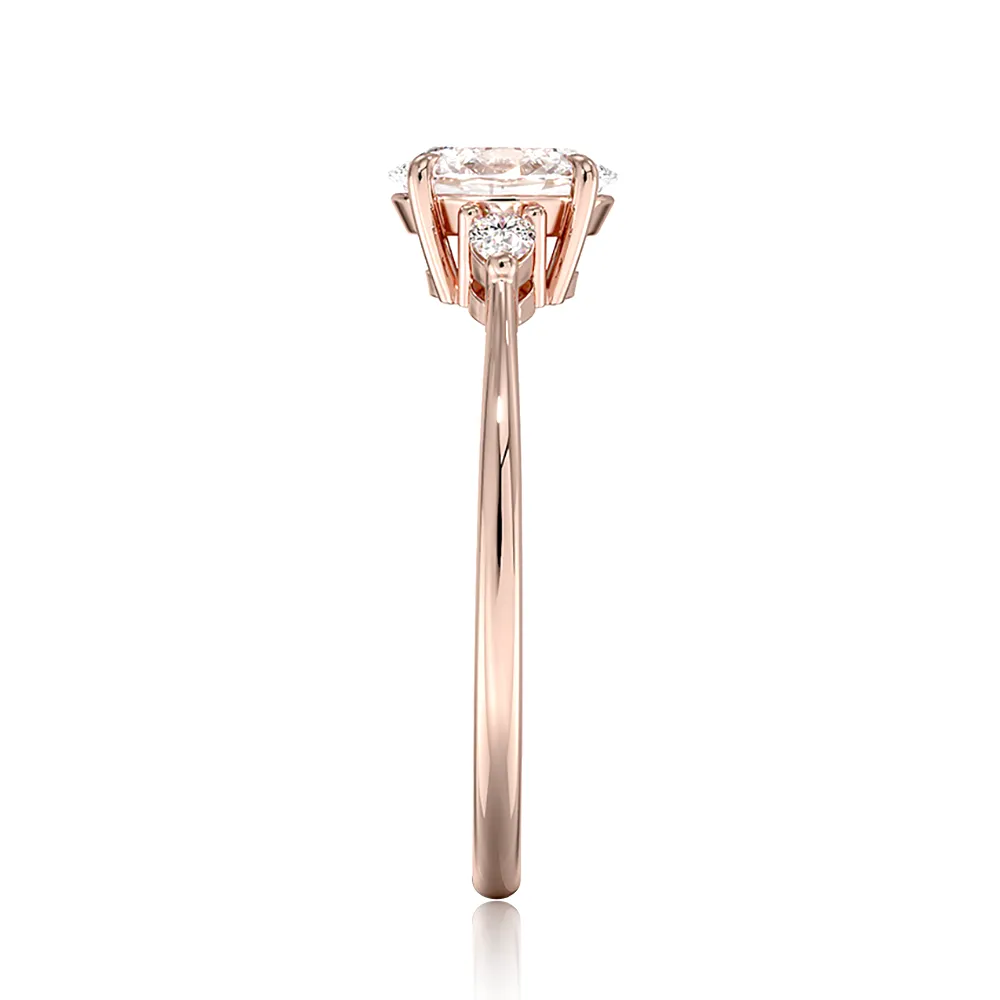 Princess Cut Three Stone Engagement Ring sold by MSBLUE Jewelry product image thumbnail 4