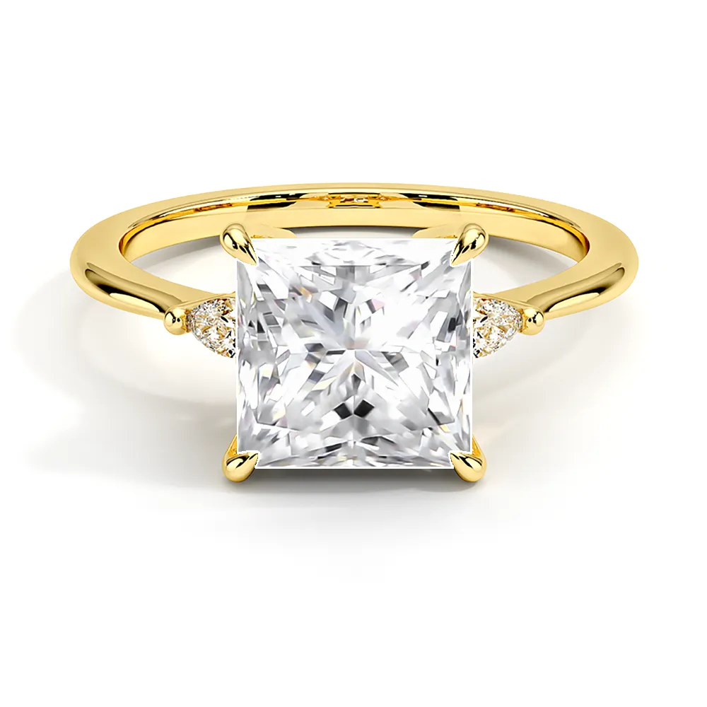 Princess Cut Three Stone Engagement Ring sold by MSBLUE Jewelry product image thumbnail 2