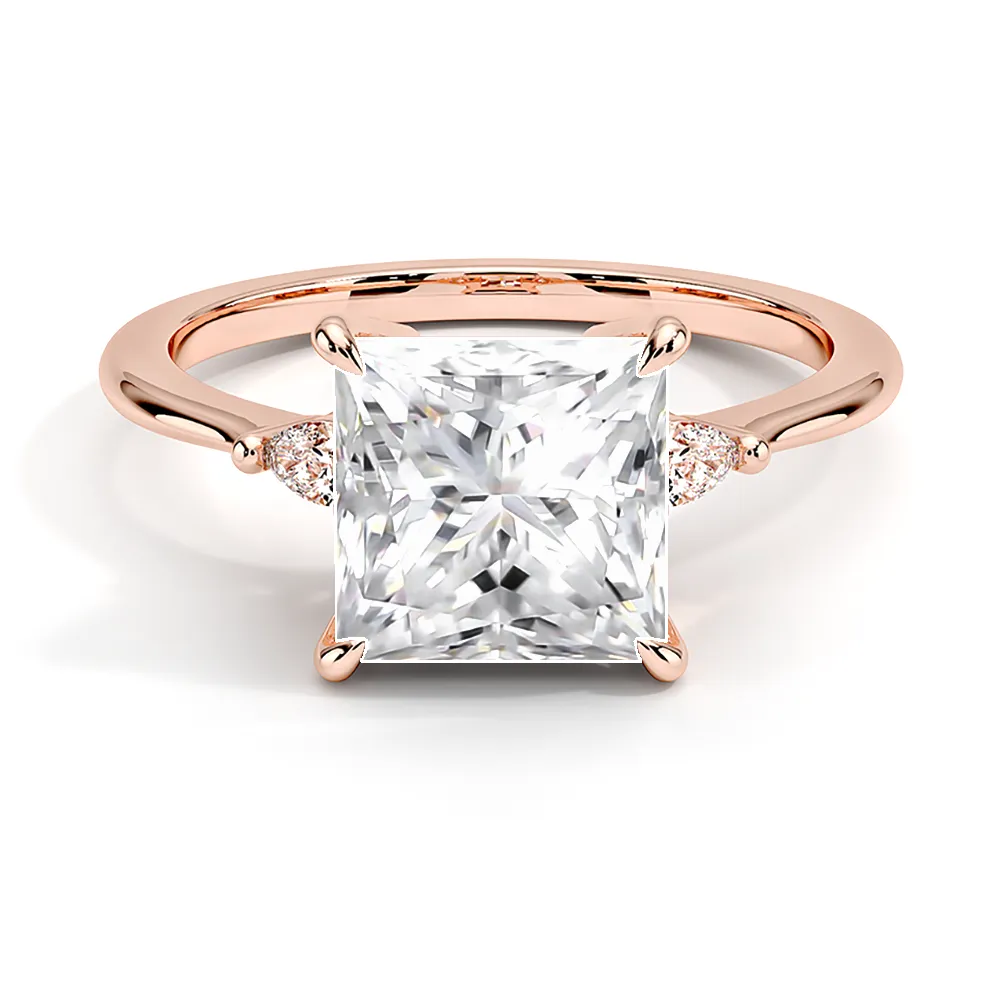 Princess Cut Three Stone Engagement Ring sold by MSBLUE Jewelry product image thumbnail 3