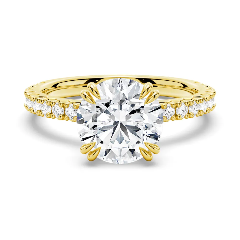 Round Cut Moissanite Bridal Set in Sterling Silver (Copy) sold by MSBLUE Jewelry product image thumbnail 5