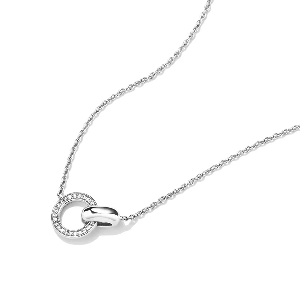 Pavé Lab Grown Diamond Interlocking Love Necklace sold by MSBLUE Jewelry product image thumbnail 4