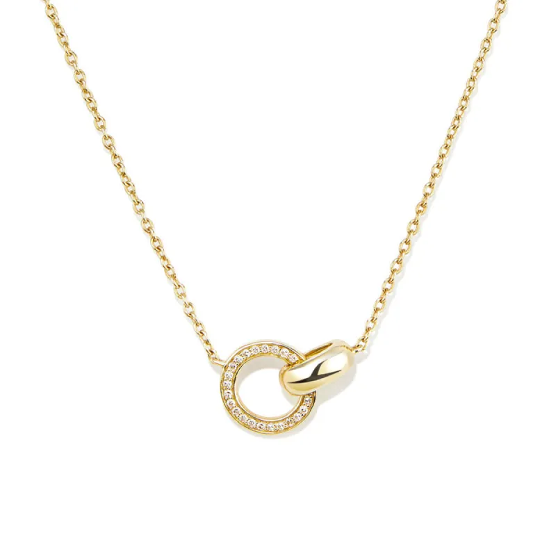 Pavé Lab Grown Diamond Interlocking Love Necklace sold by MSBLUE Jewelry