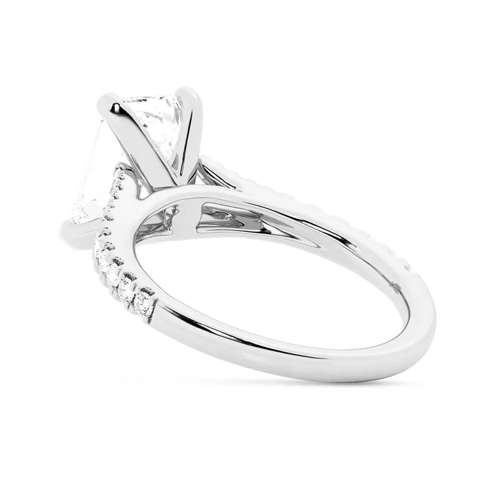 NEW Emerald Cut Split-Shank Moissanite Engagement Ring sold by MSBLUE Jewelry product image thumbnail 5