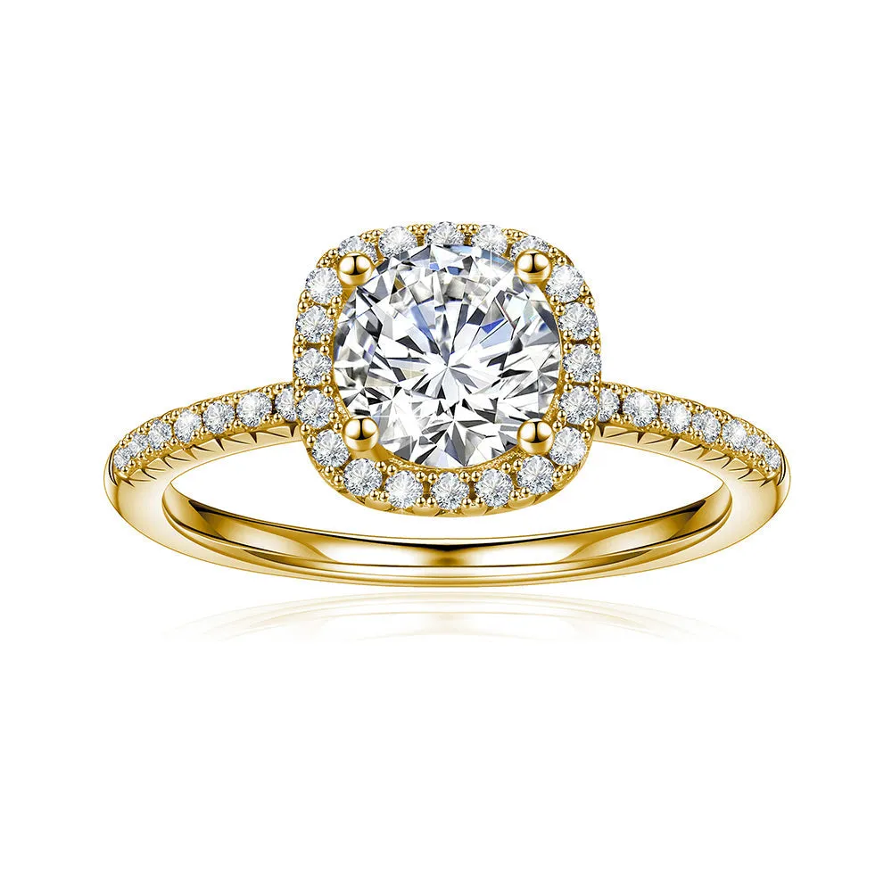 Brilliant Halo Round Cut Engagement Ring sold by MSBLUE Jewelry product image thumbnail 2