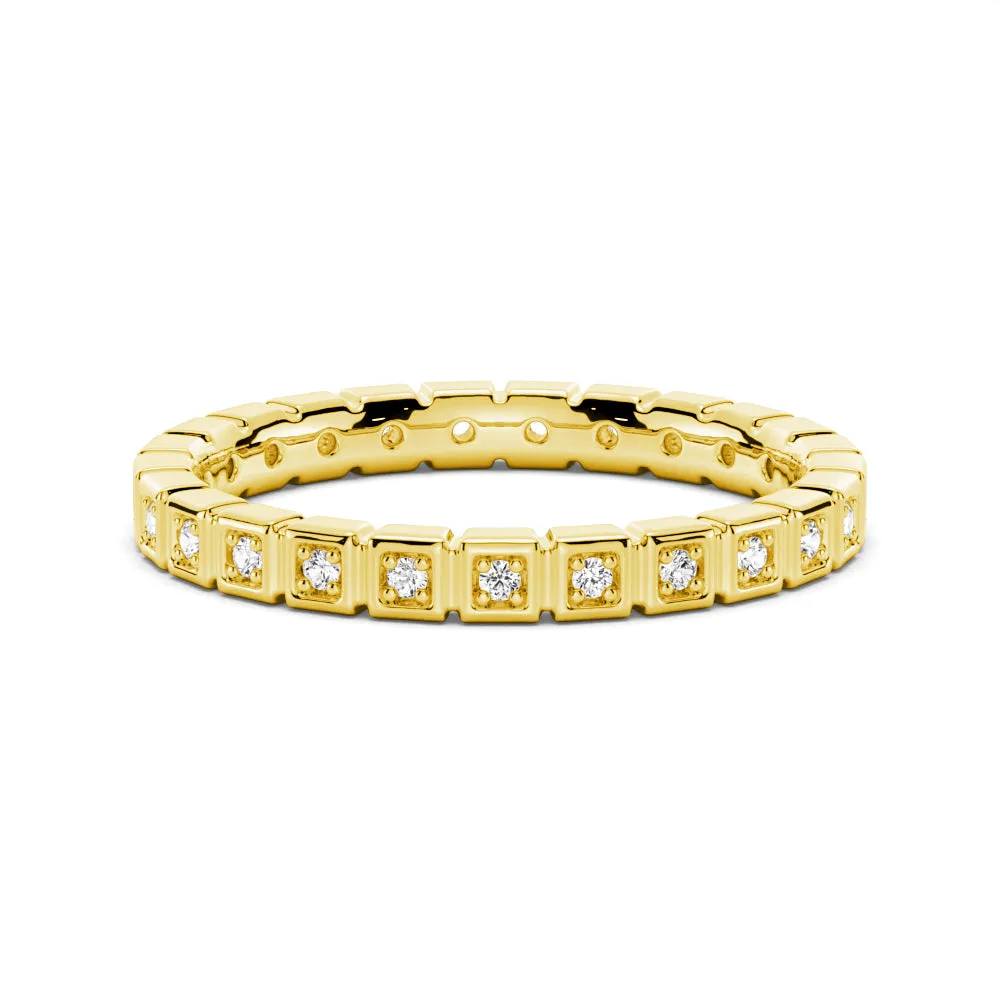 Unique Pavé Set Moissanite Eternity Ring sold by MSBLUE Jewelry product image thumbnail 2