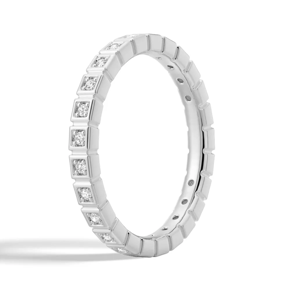 Unique Pavé Set Moissanite Eternity Ring sold by MSBLUE Jewelry product image thumbnail 4