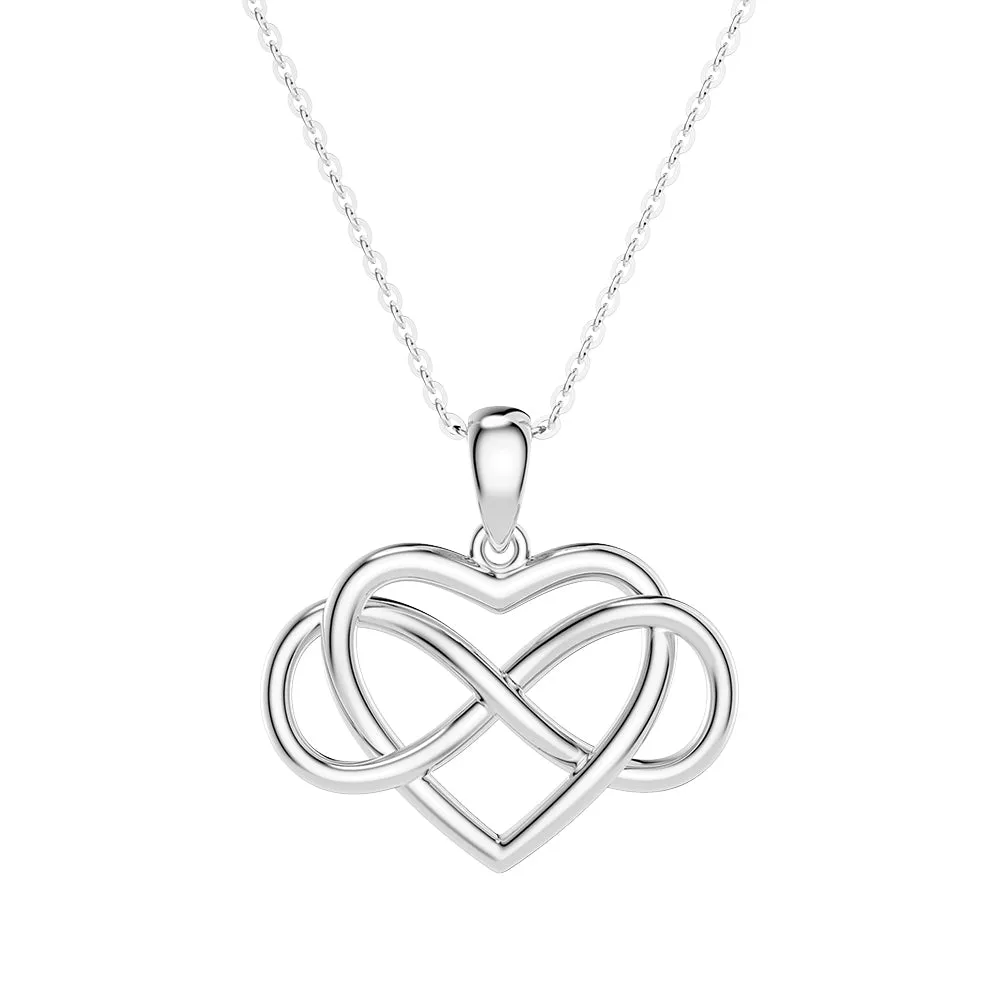 "Infinite Love" Heart Pendant Necklace sold by MSBLUE Jewelry