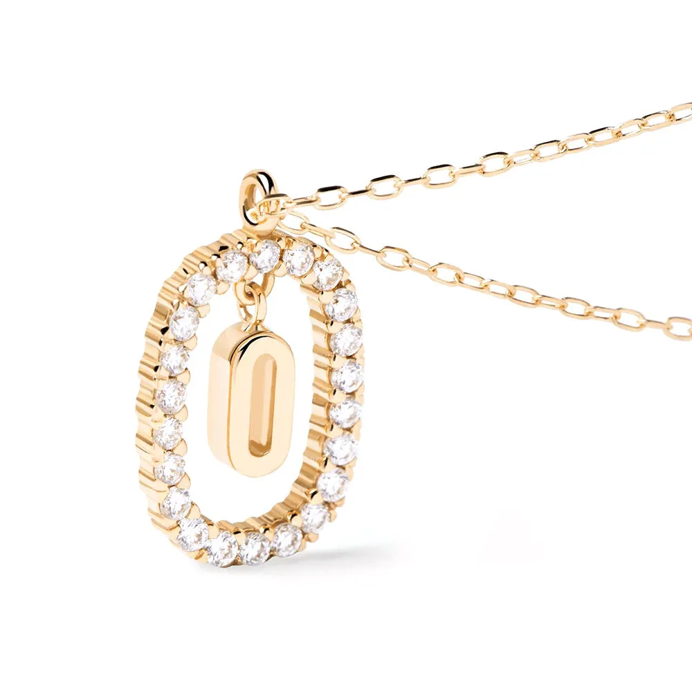 Moissanite Letter O Dangle Pendant Necklace sold by MSBLUE Jewelry product image thumbnail 5