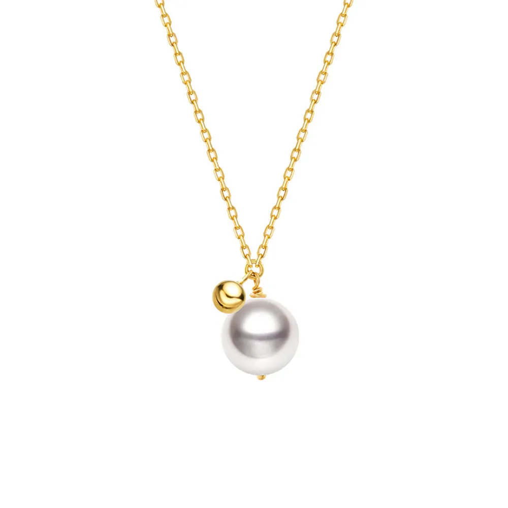 8mm Freshwater Cultured Pearl Necklace with Charm sold by MSBLUE Jewelry