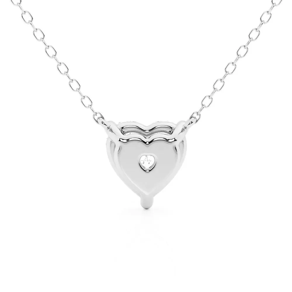 Heart Cut Moissanite Solitaire Pendant Necklace sold by MSBLUE Jewelry product image thumbnail 5