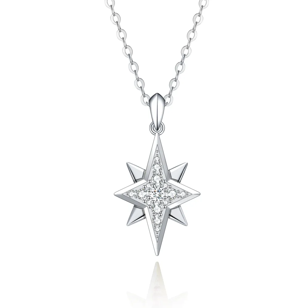 Engravable North Star Gemstone Necklace Pendant sold by MSBLUE Jewelry product image thumbnail 3