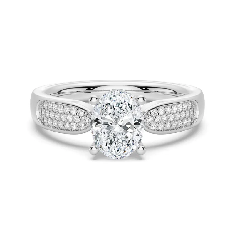 1.5 CT. Moissanite Oval-Cut Engagement Ring sold by MSBLUE Jewelry