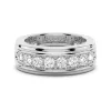 6mm Channel Set Moissanite Men's Wedding Band sold by MSBLUE Jewelry