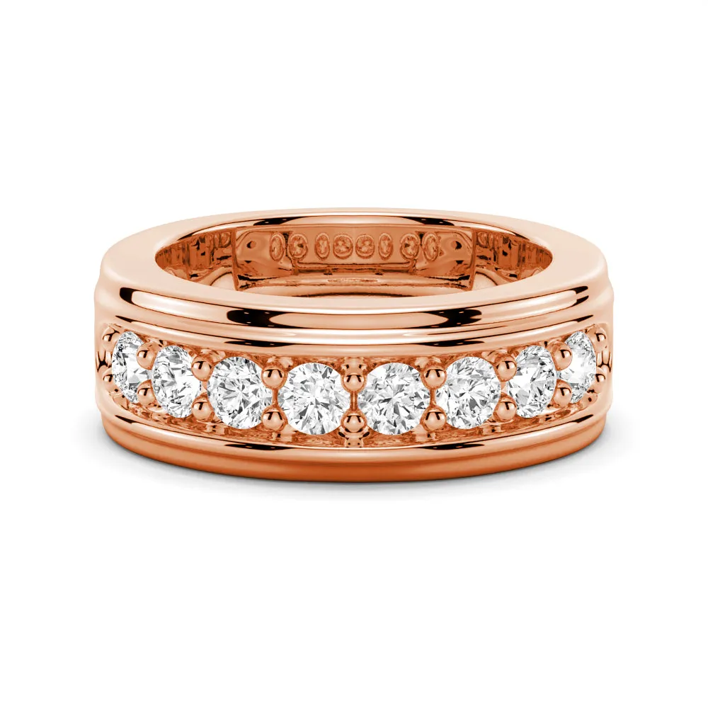 6mm Channel Set Moissanite Men's Wedding Band sold by MSBLUE Jewelry product image thumbnail 3