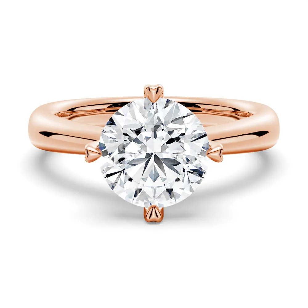 Unique Heart Prong Moissanite Engagement Ring sold by MSBLUE Jewelry product image thumbnail 3