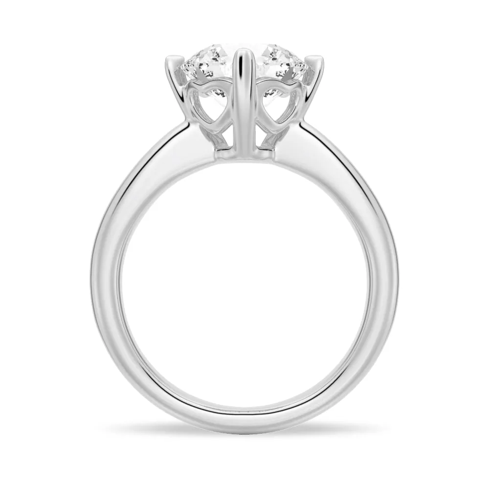 Unique Heart Prong Moissanite Engagement Ring sold by MSBLUE Jewelry product image thumbnail 5