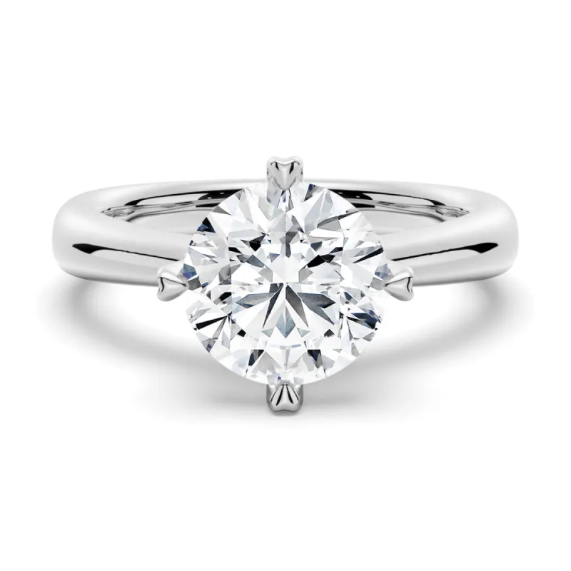 Unique Heart Prong Moissanite Engagement Ring sold by MSBLUE Jewelry