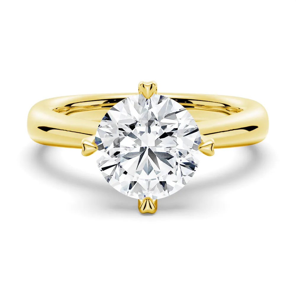 Unique Heart Prong Moissanite Engagement Ring sold by MSBLUE Jewelry product image thumbnail 2