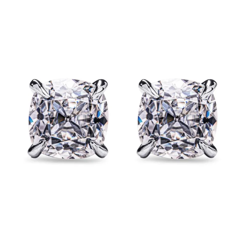 1 CT. Cushion Cut Moissanite Earring Studs sold by MSBLUE Jewelry