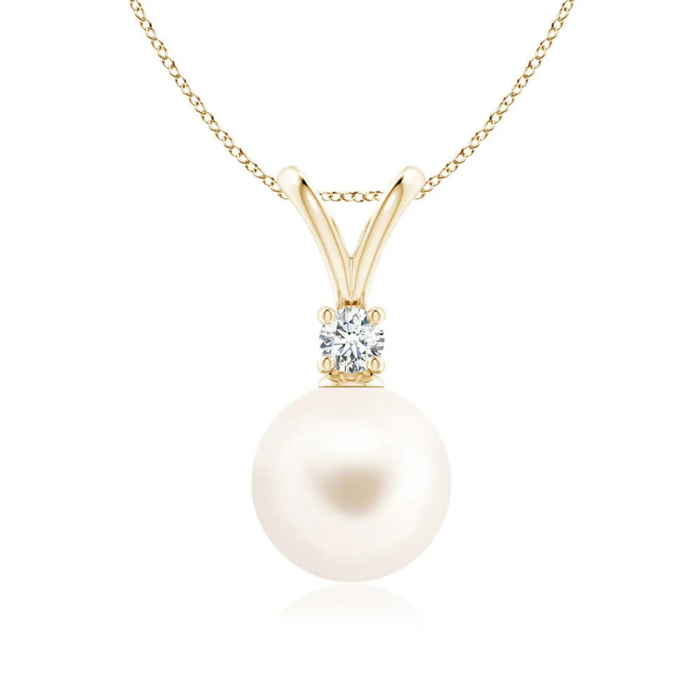 8mm Freshwater Cultured Pearl V Bale Pendant sold by MSBLUE Jewelry product image thumbnail 2