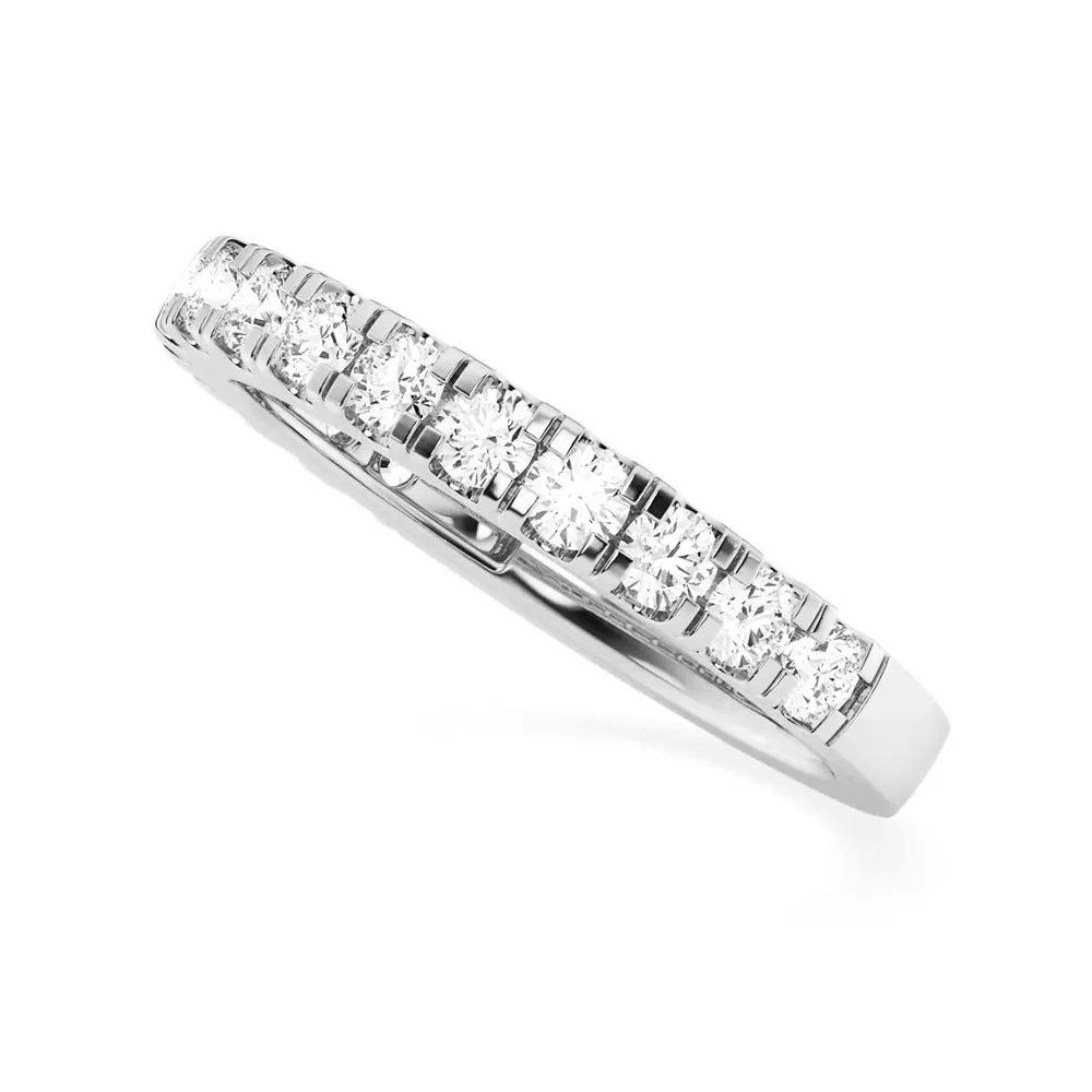 1.07ctw. Round Cut Moissanite Brilliant Wedding Band sold by MSBLUE Jewelry product image thumbnail 4