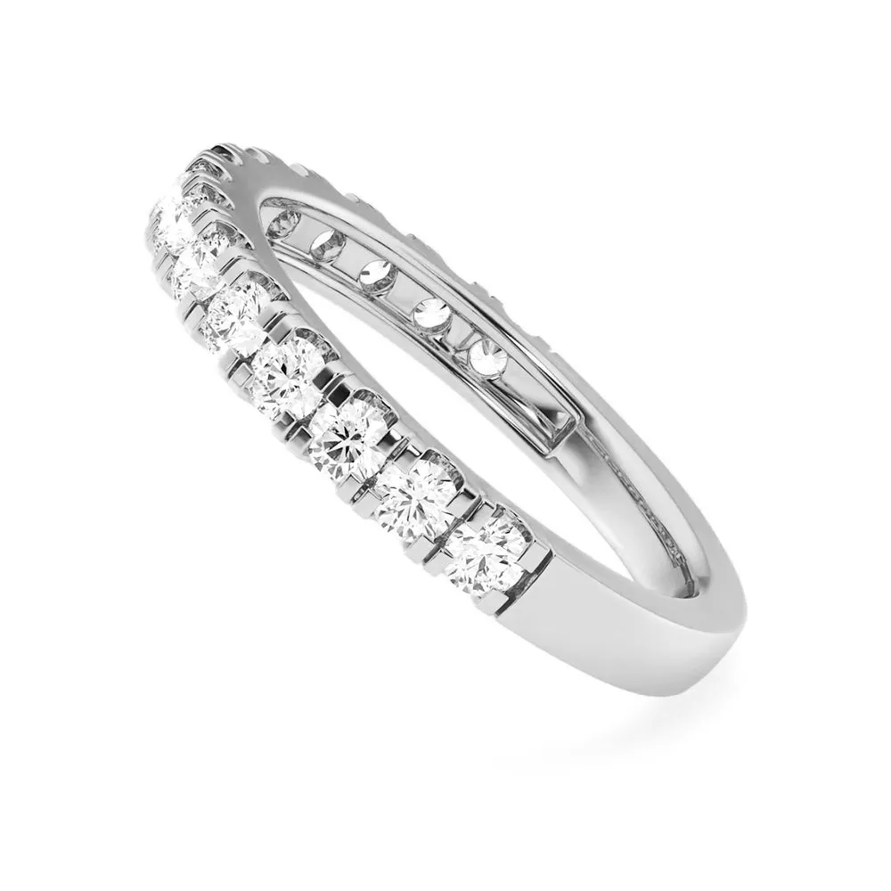 1.07ctw. Round Cut Moissanite Brilliant Wedding Band sold by MSBLUE Jewelry product image thumbnail 5