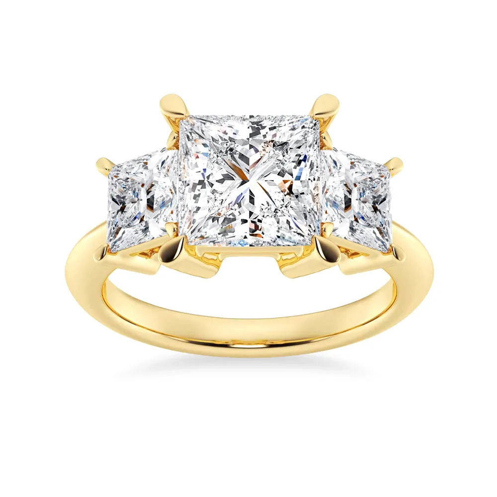 NEW Princess Cut Three Stone Moissanite Engagement Ring sold by MSBLUE Jewelry product image thumbnail 2