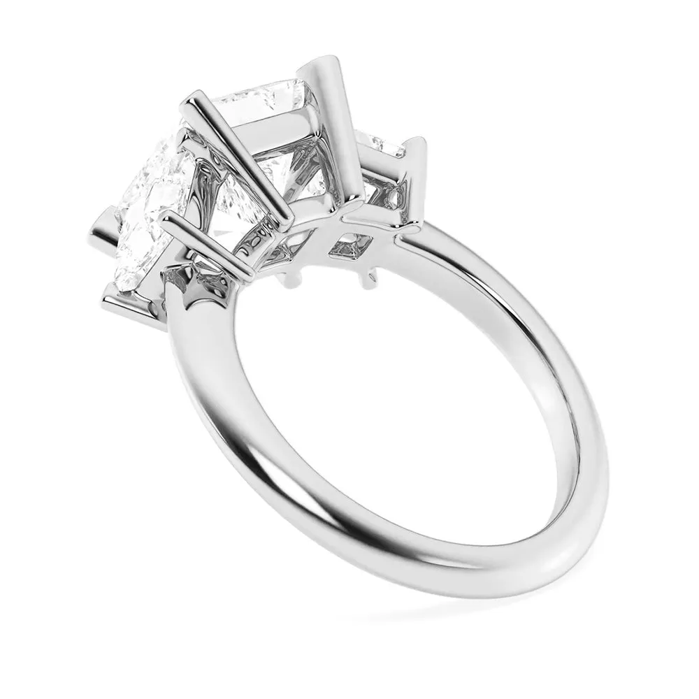 NEW Princess Cut Three Stone Moissanite Engagement Ring sold by MSBLUE Jewelry product image thumbnail 5
