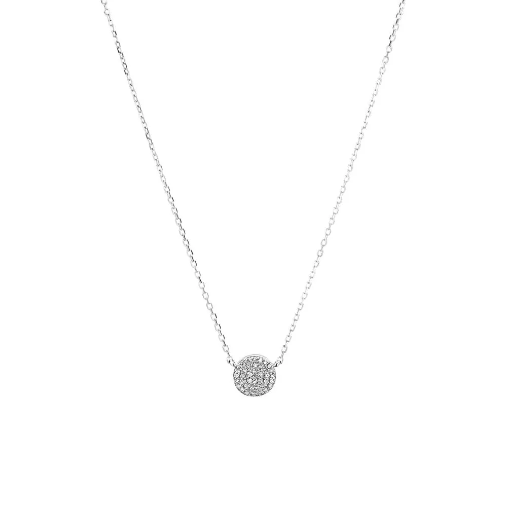Pavé Lab Grown Diamond Circle Necklace Pendant sold by MSBLUE Jewelry product image thumbnail 2