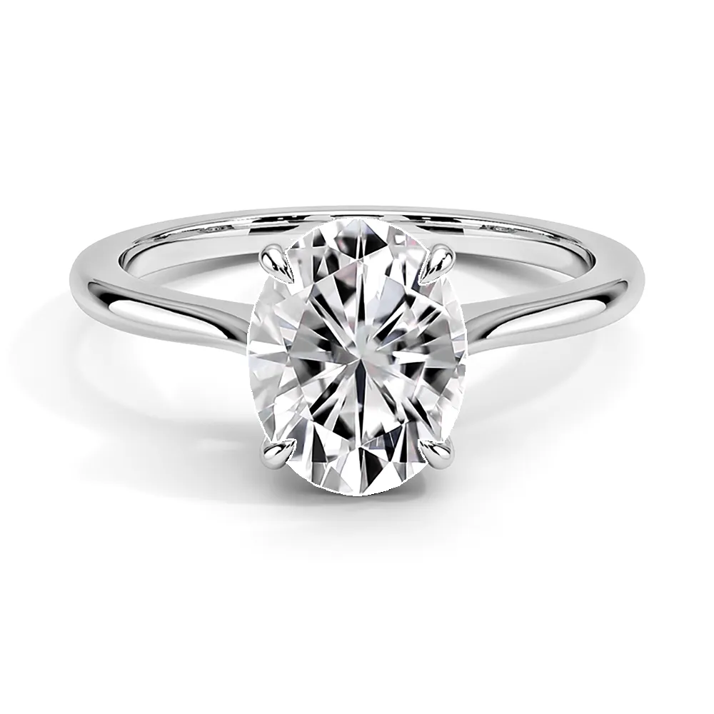 Classic Four-Prong Solitaire Oval Cut Engagement Ring sold by MSBLUE Jewelry