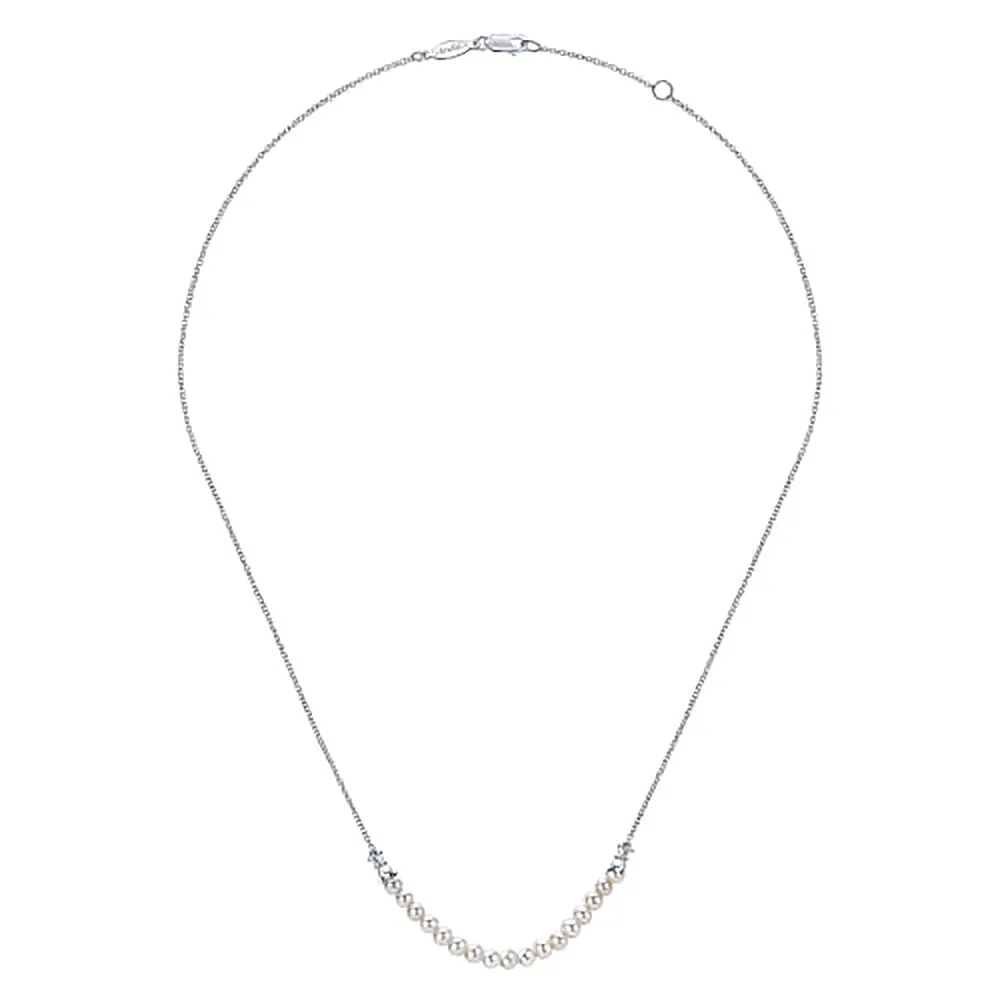 4mm Freshwater Cultured Pearl String Bar Necklace sold by MSBLUE Jewelry product image thumbnail 2